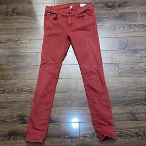 Deep Red rag & bone Skinny Jeans